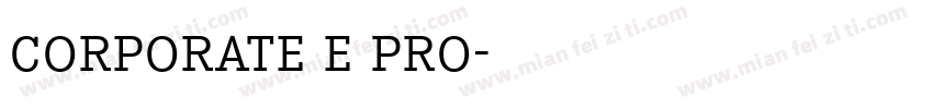corporate e pro字体转换
